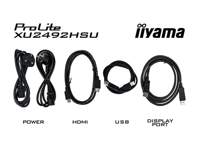 iiyama ProLite monitor XU2492HSU-B6 24" IPS, Full HD, Black, Ultra Slim Bezel, HDMI, Display Port, USB Hub with 100Hz refresh rate image 13