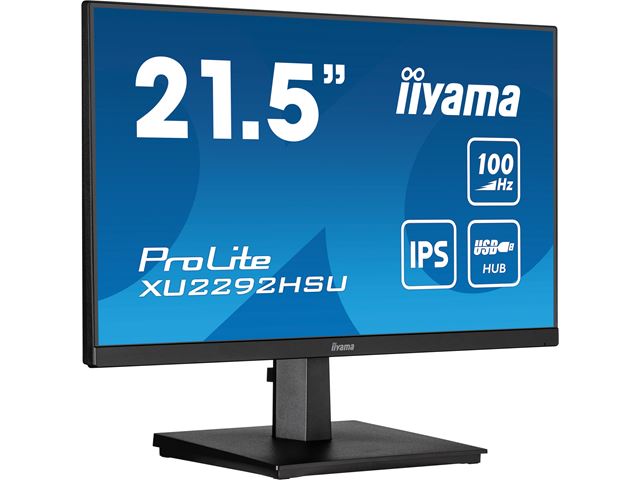 Iiyama ProLite monitor XU2292HSU-B6 22" IPS, Full HD, Ultra Slim Bezel, HDMI, 100Hz refresh rate image 1
