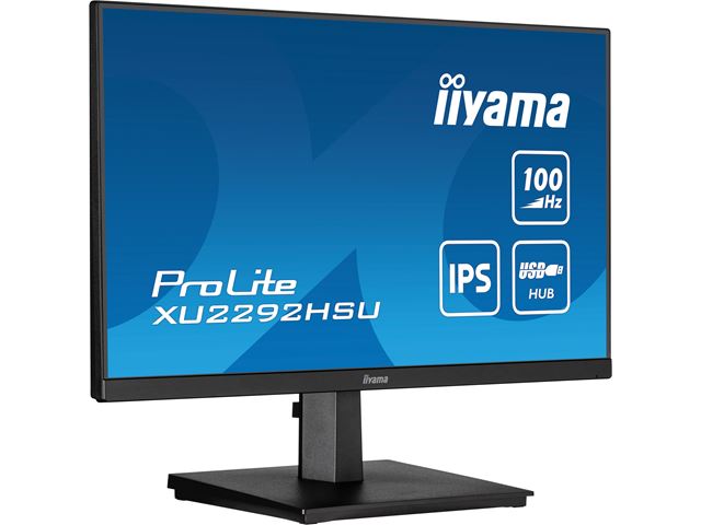 Iiyama ProLite monitor XU2292HSU-B6 22" IPS, Full HD, Ultra Slim Bezel, HDMI, 100Hz refresh rate image 2