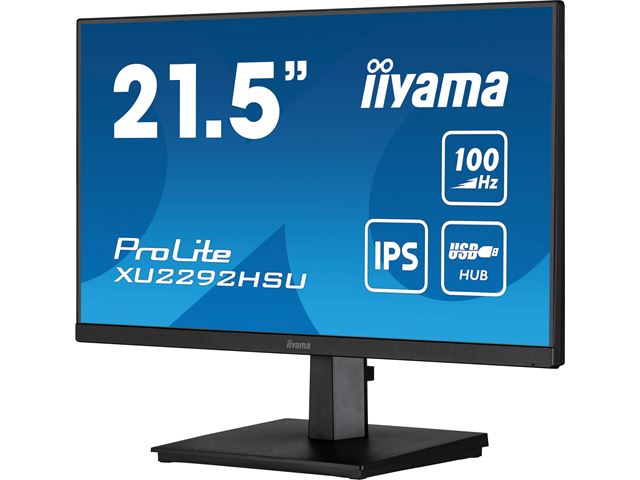 Iiyama ProLite monitor XU2292HSU-B6 22" IPS, Full HD, Ultra Slim Bezel, HDMI, 100Hz refresh rate image 3