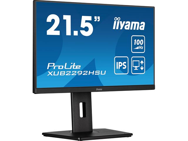 iiyama ProLite monitor XUB2292HSU-B6 22" IPS, Height adjustable, HDMI, 100Hz refresh rate image 2