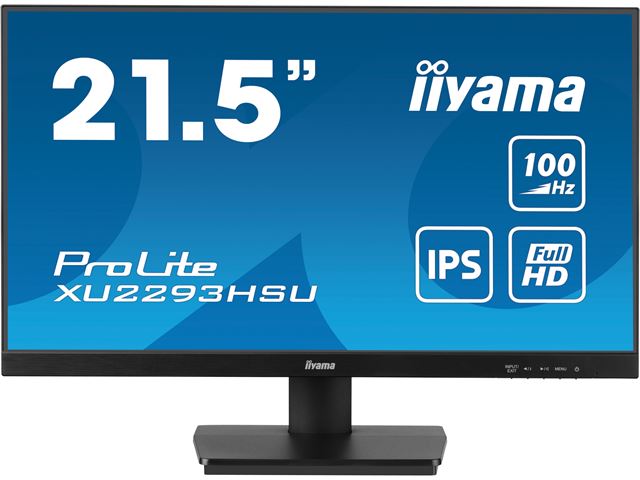 iiyama ProLite monitor XU2293HSU-B6 22" IPS, 3-side borderless, Full HD, HDMI, 100hz refresh rate, USB Hub image 0