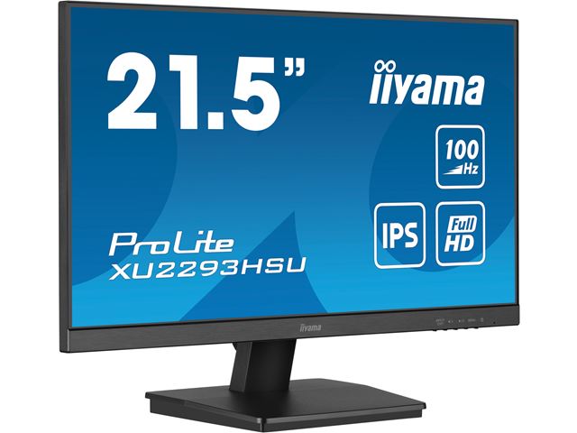 iiyama ProLite monitor XU2293HSU-B6 22" IPS, 3-side borderless, Full HD, HDMI, 100hz refresh rate, USB Hub image 1