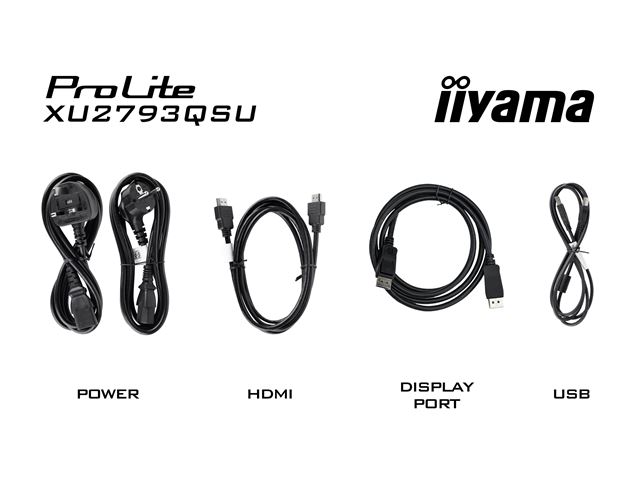 iiyama ProLite XU2793QSU-B6 monitor, 3-side borderless, IPS, WQHD res, HDMI, DisplayPort, Flicker free and Blue light reducer, 100 hz, USB hub image 11