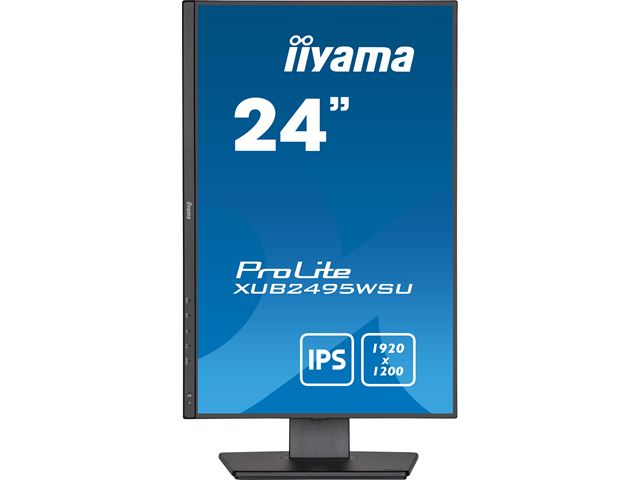 iiyama Prolite monitor XUB2495WSU-B5 24" IPS, 1920 x 1200, Black, DP, HDMI, USB Hub, 100% sRGB, Height Adjustable, 16:10 image 1