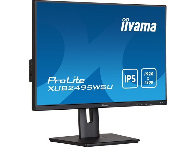 iiyama Prolite monitor XUB2495WSU-B5 24" IPS, 1920 x 1200, Black, DP, HDMI, USB Hub, 100% sRGB, Height Adjustable, 16:10 image 4