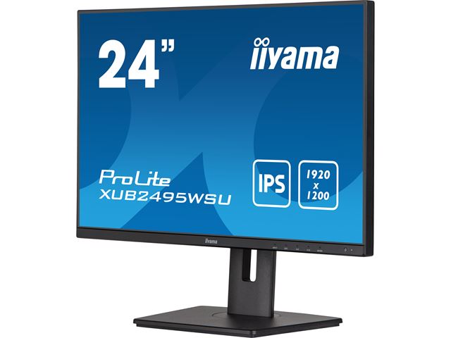 iiyama Prolite monitor XUB2495WSU-B5 24" IPS, 1920 x 1200, Black, DP, HDMI, USB Hub, 100% sRGB, Height Adjustable, 16:10 image 5