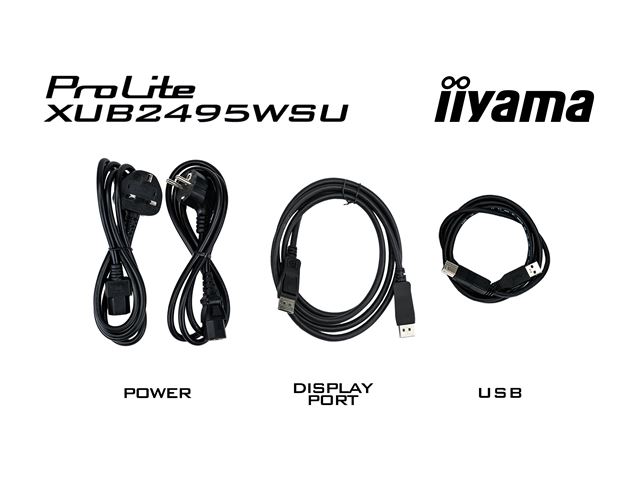iiyama Prolite monitor XUB2495WSU-B5 24" IPS, 1920 x 1200, Black, DP, HDMI, USB Hub, 100% sRGB, Height Adjustable, 16:10 image 15