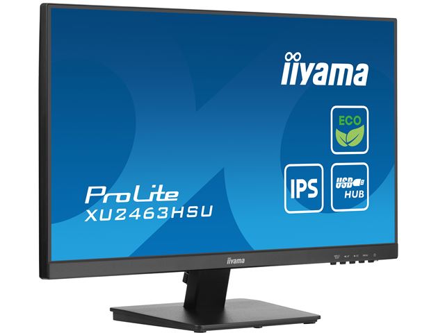 iiyama ProLite monitor ECO XU2463HSU-B1 24" IPS, Full HD, Black, Ultra Slim Bezel, HDMI, Display Port, USB Hub with B energy class image 3