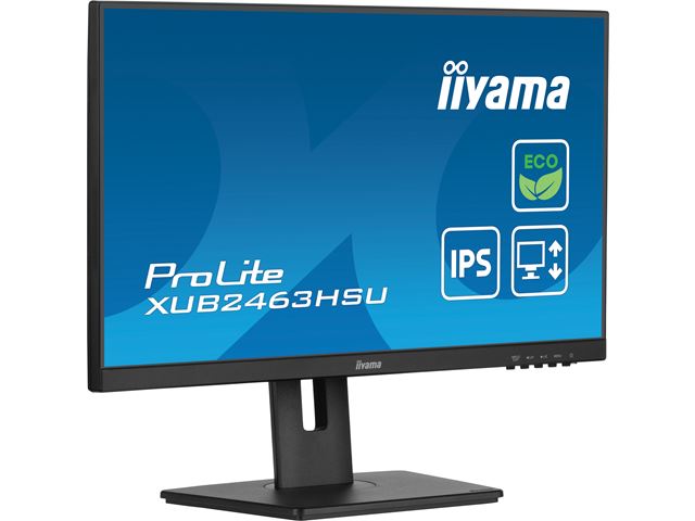 iiyama ProLite monitor ECO XUB2463HSU-B1 24" IPS, Height Adjustable, Full HD, Black, Ultra Slim Bezel, HDMI, Display Port, USB Hub with B energy class image 5