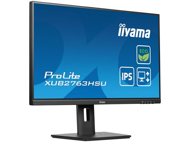 iiyama ProLite monitor ECO XUB2763HSU-B1 27" Height Adjustable, IPS, Full HD, Black, Ultra Slim Bezel, HDMI, Display Port, USB Hub with B energy class image 4