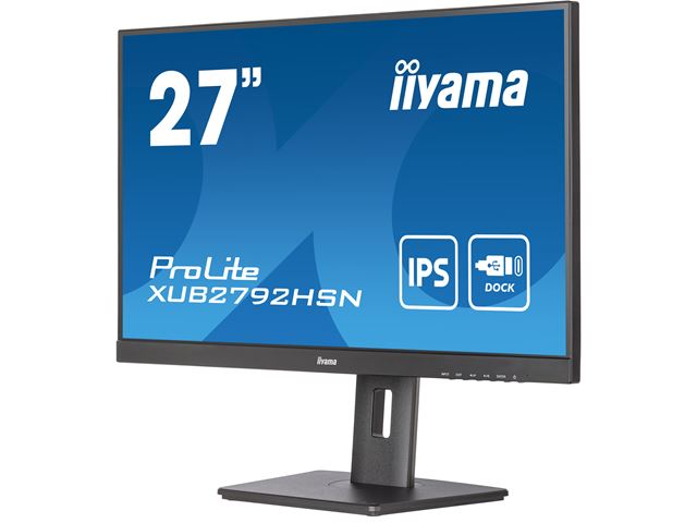 BOX DAMAGED iiyama ProLite Monitor XUB2792HSN-B5 27", Black, Height Adjustable, IPS Panel, USB-C connection, Daisy chain image 6