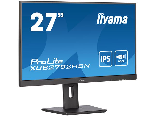 BOX DAMAGED iiyama ProLite Monitor XUB2792HSN-B5 27", Black, Height Adjustable, IPS Panel, USB-C connection, Daisy chain image 7