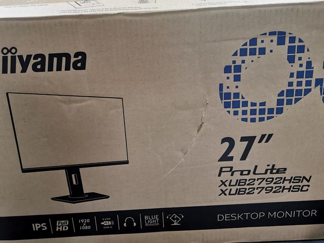 BOX DAMAGED iiyama ProLite Monitor XUB2792HSN-B5 27", Black, Height Adjustable, IPS Panel, USB-C connection, Daisy chain image 0