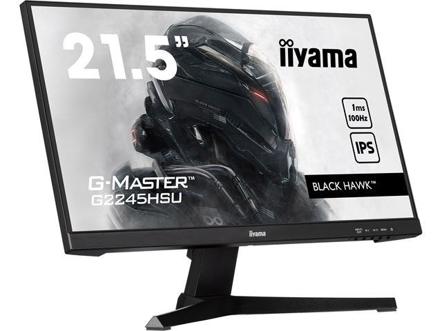 iiyama G-Master Black Hawk gaming monitor G2245HSU-B1 22" Black, IPS, 100Hz, 1ms, FreeSync, HDMI, Display Port, USB Hub image 2