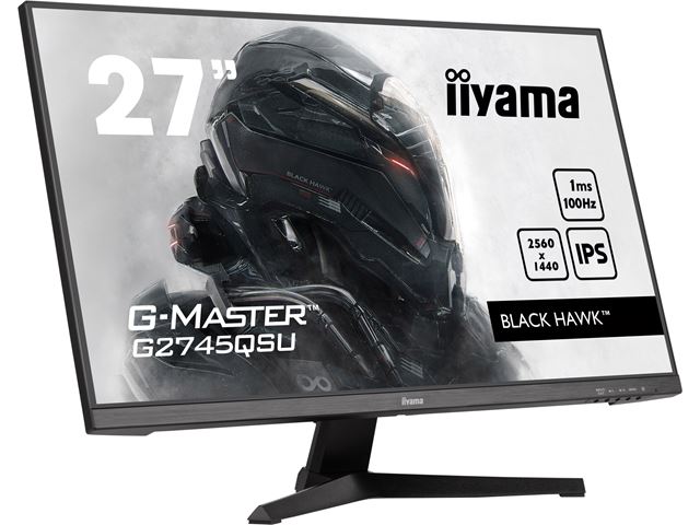 iiyama G-Master Black Hawk gaming monitor G2745QSU-B1 27" Black, IPS, Ultra Wide Resolution, 100Hz, 1ms, FreeSync, HDMI, Display Port, USB Hub image 3