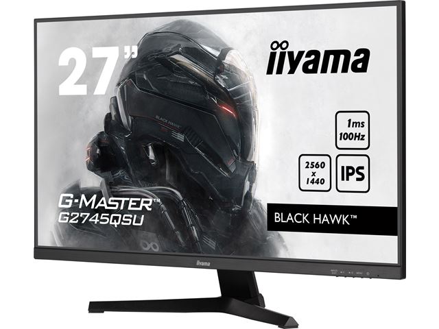 iiyama G-Master Black Hawk gaming monitor G2745QSU-B1 27" Black, IPS, Ultra Wide Resolution, 100Hz, 1ms, FreeSync, HDMI, Display Port, USB Hub image 4