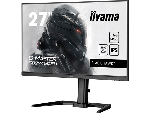 iiyama G-Master Black Hawk gaming monitor GB2745QSU-B1 27" Height Adjustable, Black, IPS, Ultra Wide Resolution, 100Hz, 1ms, FreeSync, HDMI, Display Port, USB Hub image 4