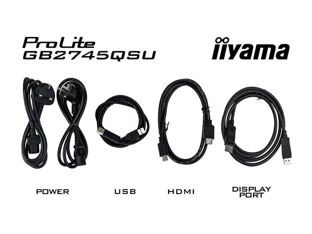 iiyama G-Master Black Hawk gaming monitor GB2745QSU-B1 27" Height Adjustable, Black, IPS, Ultra Wide Resolution, 100Hz, 1ms, FreeSync, HDMI, Display Port, USB Hub image 13