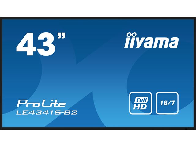 iiyama ProLite monitor LE4341S-B2 43", IPS, 18/7 Hours Operation, LAN Control, Media playback, glossy finish image 0