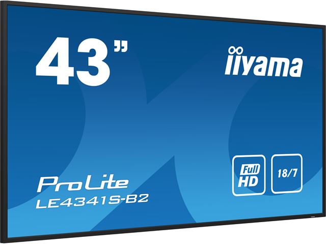 iiyama ProLite monitor LE4341S-B2 43", IPS, 18/7 Hours Operation, LAN Control, Media playback, glossy finish image 1