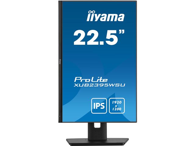 iiyama ProLite monitor XUB2395WSU-B5, 23", Height Adjustable, IPS, 1920 x 1200, Pivot function, HDMI, DisplayPort, USB Hub, Blue light reducer, Flicker free image 1