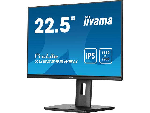 iiyama ProLite monitor XUB2395WSU-B5, 23", Height Adjustable, IPS, 1920 x 1200, Pivot function, HDMI, DisplayPort, USB Hub, Blue light reducer, Flicker free image 4