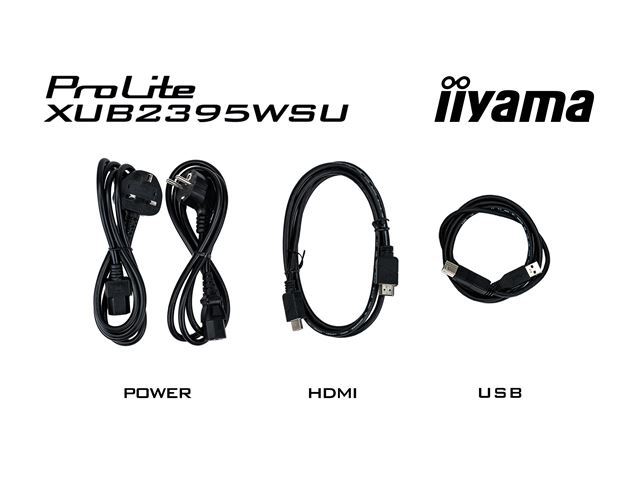 iiyama ProLite monitor XUB2395WSU-B5, 23", Height Adjustable, IPS, 1920 x 1200, Pivot function, HDMI, DisplayPort, USB Hub, Blue light reducer, Flicker free image 15