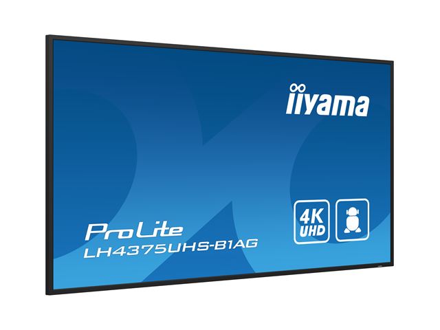 iiyama ProLite monitor LH4375UHS-B1AG 43", Digital Signage, IPS, HDMI, DisplayPort, 4K, 24/7, Landscape/Portrait, Media Player, Intel® SDM slot, Wifi, Anti-Glare image 5