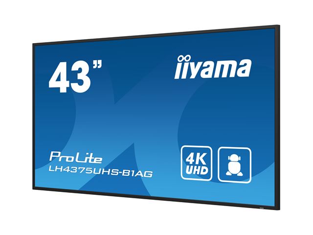 iiyama ProLite monitor LH4375UHS-B1AG 43", Digital Signage, IPS, HDMI, DisplayPort, 4K, 24/7, Landscape/Portrait, Media Player, Intel® SDM slot, Wifi, Anti-Glare image 6