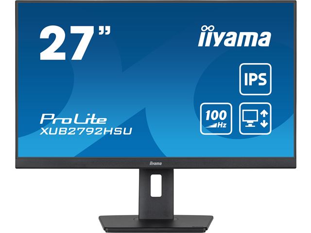 iiyama ProLite Monitor XUB2792HSU-B6 27", Black, Height Adjustable, IPS Panel, USB hub, HDMI, DP, 100 hz image 0