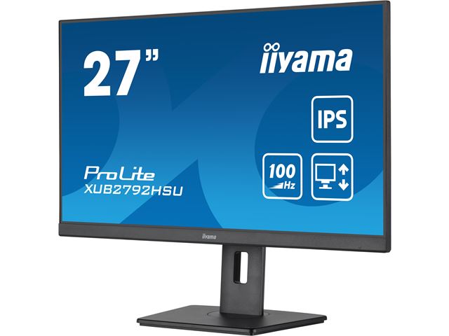 iiyama ProLite Monitor XUB2792HSU-B6 27", Black, Height Adjustable, IPS Panel, USB hub, HDMI, DP, 100 hz image 3
