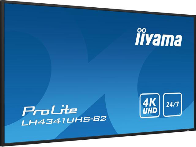 iiyama ProLite monitor LH4341UHS-B2 43", Digital Signage, IPS, HDMI, DisplayPort, 4K, 24/7, Landscape/Portrait, Media Player, 500cd/m² brightness image 5
