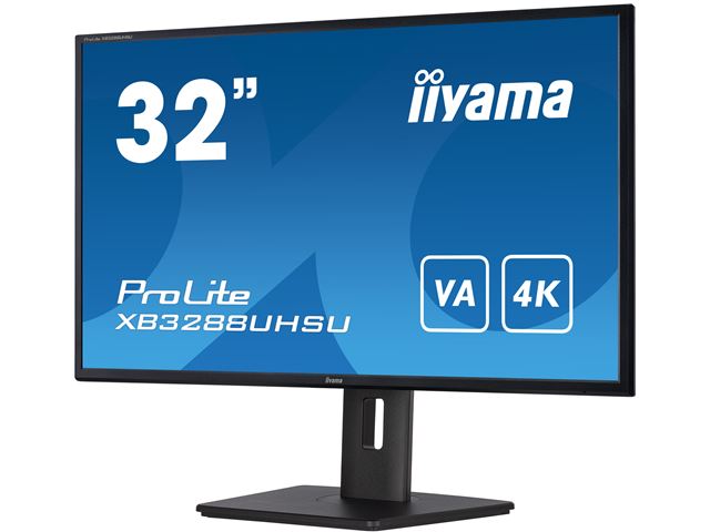 iiyama ProLite monitor XB3288UHSU-B5 32" 4K, height adjustable, HDMI, VA panel, flicker free, PIP image 3