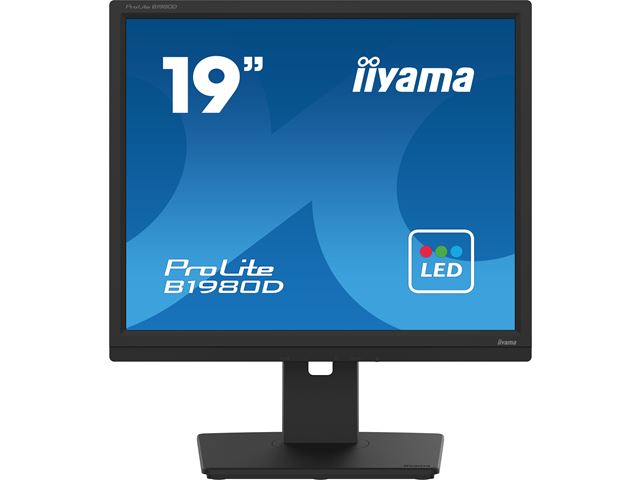 iiyama ProLite monitor B1980D-B5 19" 5:4 Black, Height Adjustable, Black, VGA, DVI image 0