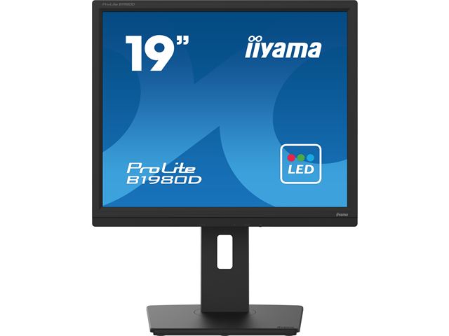 iiyama ProLite monitor B1980D-B5 19" 5:4 Black, Height Adjustable, Black, VGA, DVI image 1