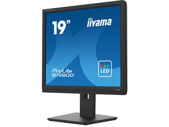 iiyama ProLite monitor B1980D-B5 19" 5:4 Black, Height Adjustable, Black, VGA, DVI image 4