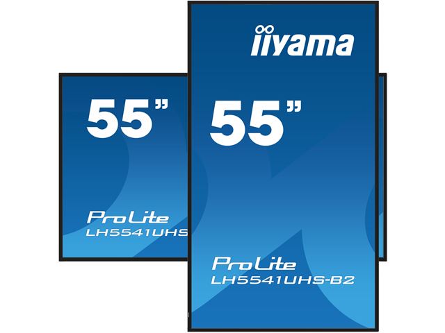 iiyama ProLite monitor LH5541UHS-B2 55", IPS, 4K UHD, 24/7 Hours Operation, Landscape/Portrait, Built in media player image 3