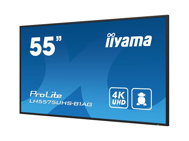 iiyama ProLite monitor LH5575UHS-B1AG 55", Digital Signage, IPS, HDMI, DisplayPort, 4K, 24/7, Landscape/Portrait, Media Player, Intel® SDM slot, Wifi, Anti-Glare image 6