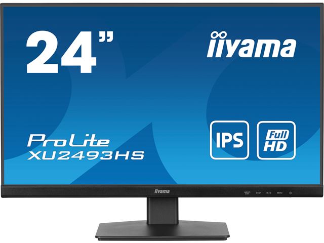 iiyama ProLite monitor XU2493HS-B6 24", IPS, 100hz, Black, Ultra Slim Bezel, HDMI, DisplayPort, Blue light reducer, Flicker free image 0