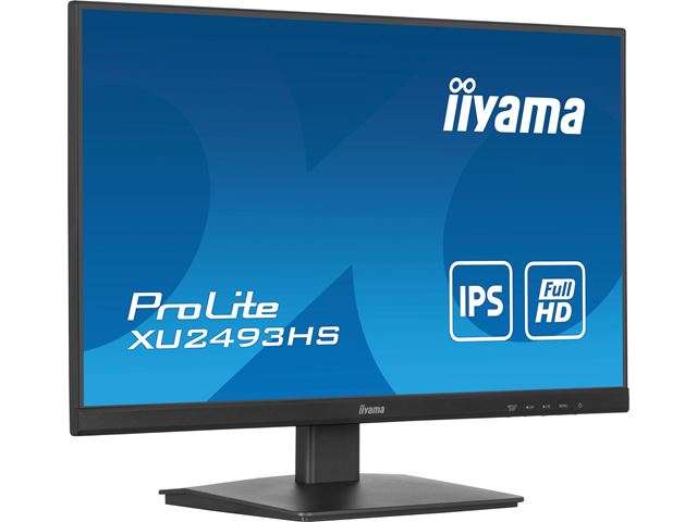 iiyama ProLite monitor XU2493HS-B6 24", IPS, 100hz, Black, Ultra Slim Bezel, HDMI, DisplayPort, Blue light reducer, Flicker free image 2