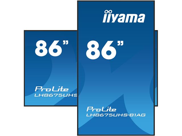 iiyama ProLite LH8675UHS-B1AG 86", 24/7, 4K, IPS, HDMI, landscape/portrait, Wifi, Android OS, signal FailOver, 500cd/m² high brightness, Anti-Glare image 3