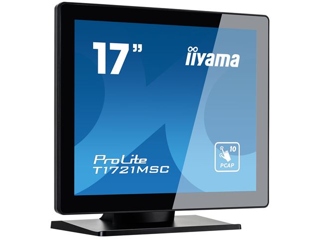 iiyama ProLite monitor T1721MSC-B2 17" Black, 5:4, Projective Capacitive 10pt touch, Bezel Free, edge to edge glass image 1
