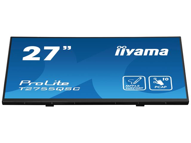 iiyama ProLite monitor T2755QSC-B1 27", Projective Capacitive 10pt touch, IPS, WQHD (2560x1440), Scratch resistant, HDMI, DisplayPort, Edge to edge glass image 7