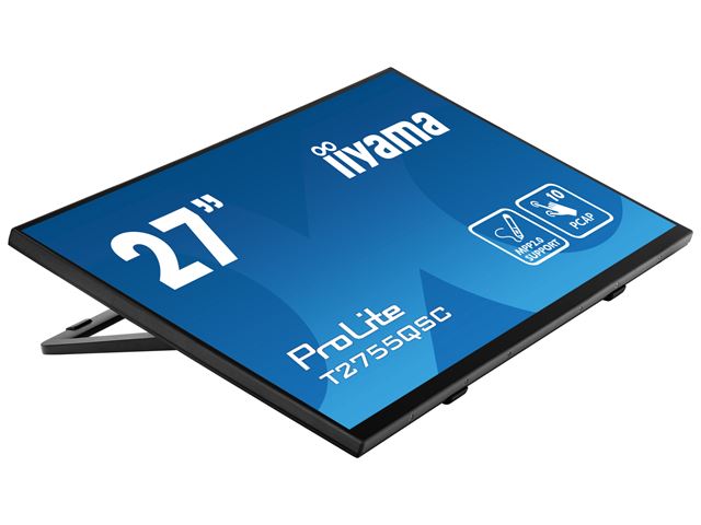 iiyama ProLite monitor T2755QSC-B1 27", Projective Capacitive 10pt touch, IPS, WQHD (2560x1440), Scratch resistant, HDMI, DisplayPort, Edge to edge glass image 11