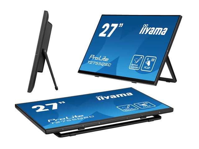 iiyama ProLite monitor T2755QSC-B1 27", Projective Capacitive 10pt touch, IPS, WQHD (2560x1440), Scratch resistant, HDMI, DisplayPort, Edge to edge glass image 17