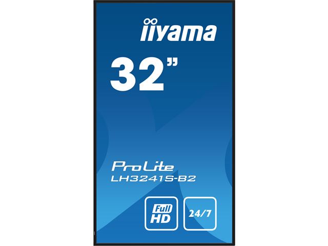 iiyama ProLite monitor LH3241S-B2 32" Black, IPS, Full HD, 24/7, Landscape, USB media playback, HDMI image 1