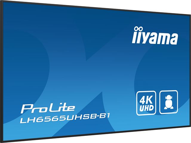 iiyama ProLite monitor LH6565UHSB-B1, 65" IPS Professional Digital Signage display with 24/7, 4K UHD and 800cd high brightness, Android OS image 5