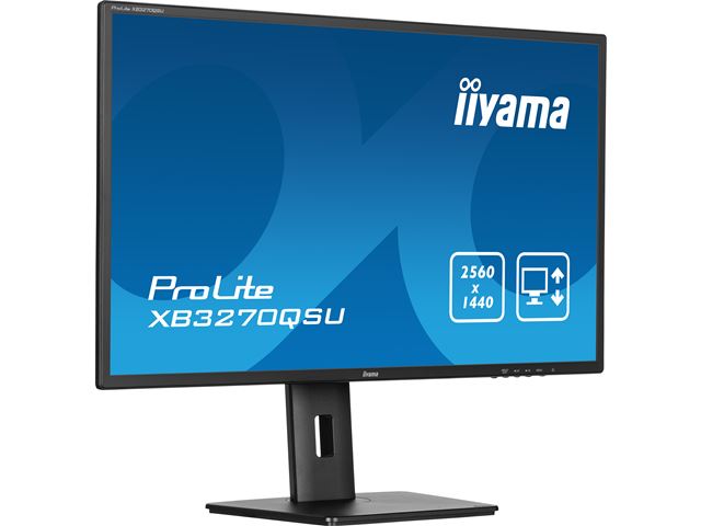 iiyama Prolite monitor XB3270QSU-B1 32" IPS WQHD 2560x1440, Black, HDMI,  Display Port, USB Hub, Height Adjustable image 3