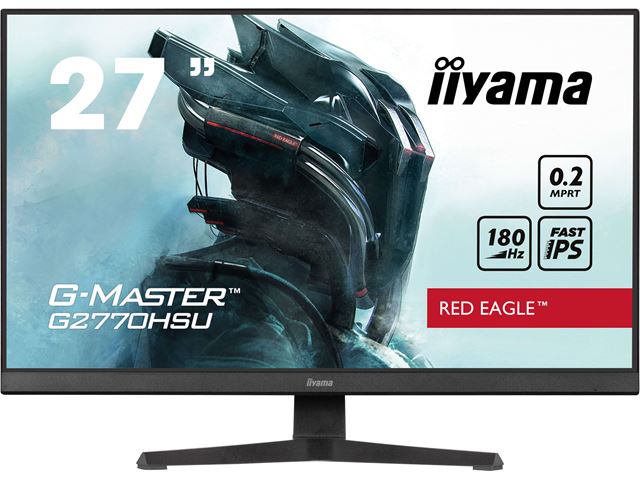 iiyama G-Master Red Eagle gaming monitor G2770HSU-B6 27" Black, Ultra Slim Bezel, IPS, 180Hz, 0.2ms, FreeSync, HDMI, Display Port, USB Hub image 0